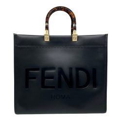 Handbags Fendi Sunshine Medium Black Leather Shopper